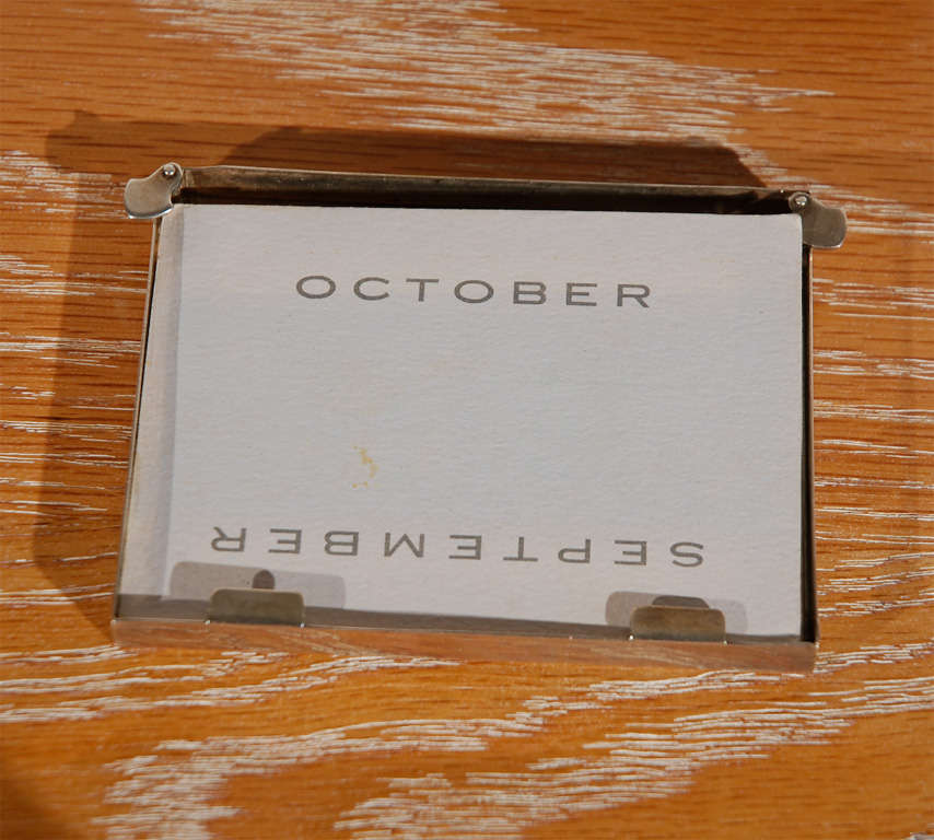 Mid-20th Century Sterling Silver Tiffany & Co. Desk Calendar