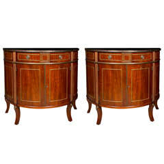 Vintage Pair of Russian Neoclassical Style Commodes by Widdecomb