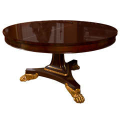 Empire Style Mahogany Dining Table by Baker