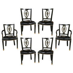 Set  of  Six   Maison Jansen Style Dining Chairs