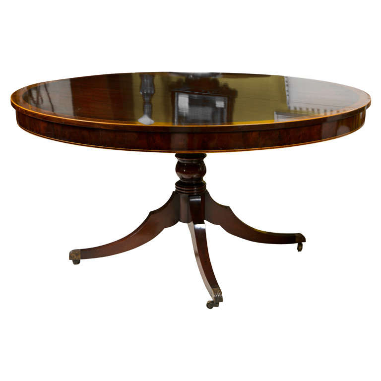 English Regency Style Mahogany Dining Table by Zonon at 1stDibs