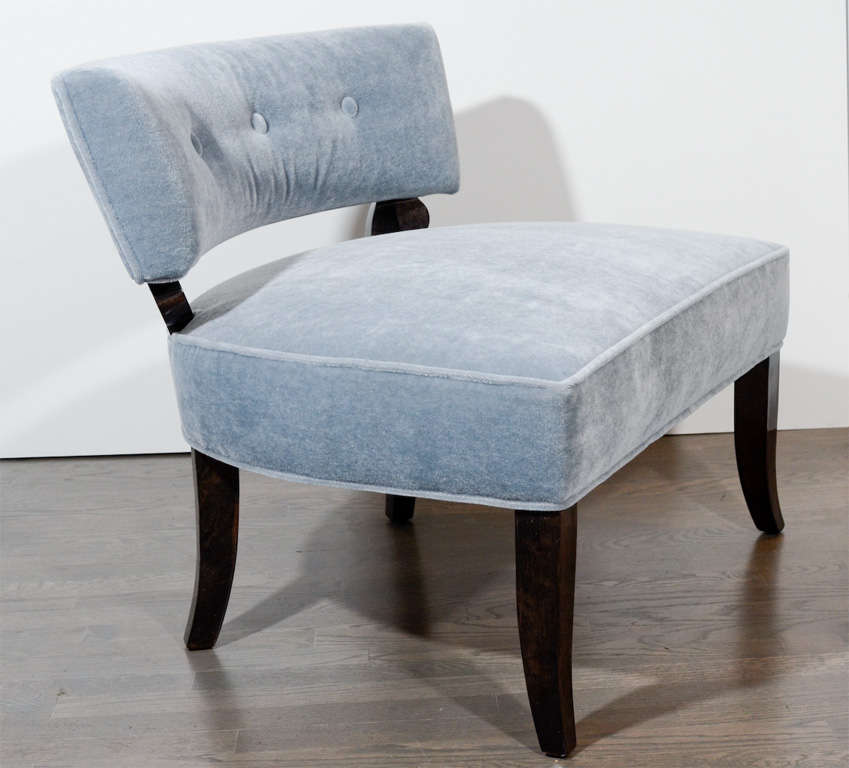 Pair of Luxe Klismos Slipper Chairs by Billy Haines