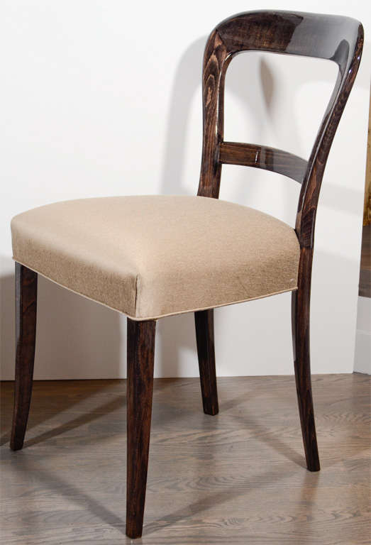 Modernist Set of 8 Arched Back Dining Chairs 3