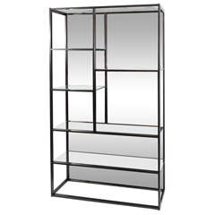 Milo Baughman Etagere with Smoked Mirror