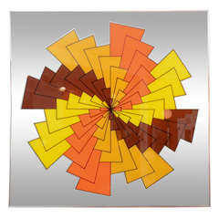 Mirror with Decorative Graphic Design