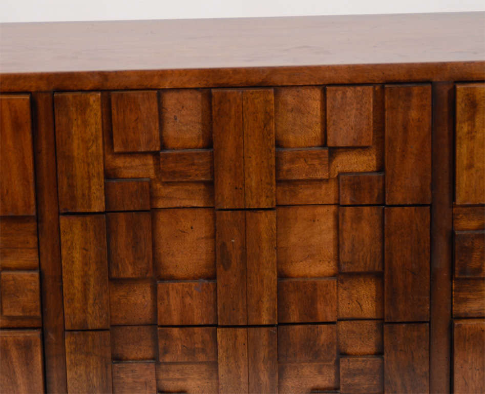 Mid-Century Modern Bold and Sculptural Dresser Credenza