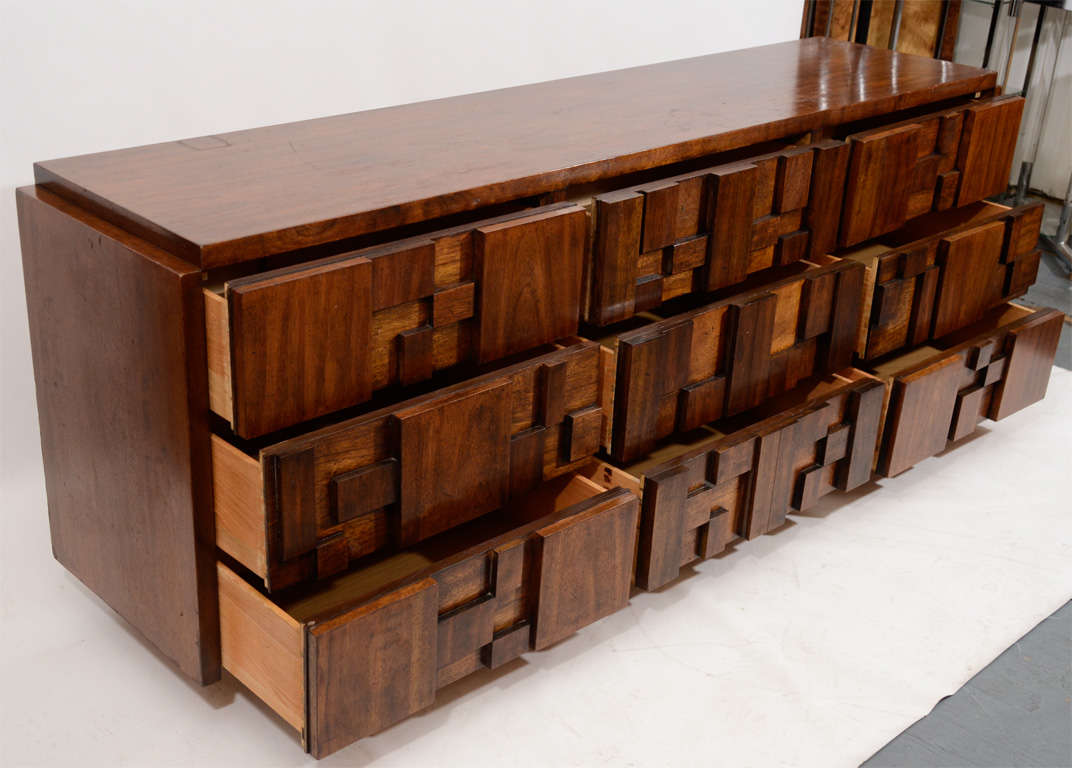 Late 20th Century Bold and Sculptural Dresser Credenza