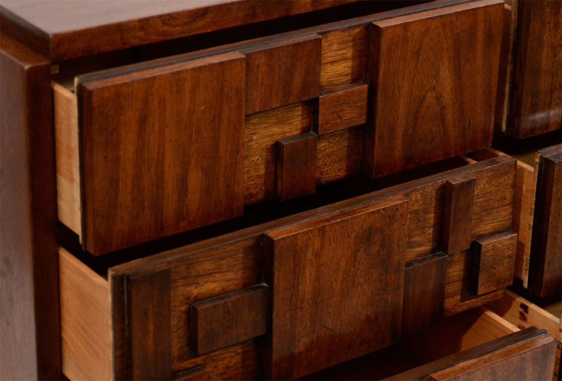 Wood Bold and Sculptural Dresser Credenza