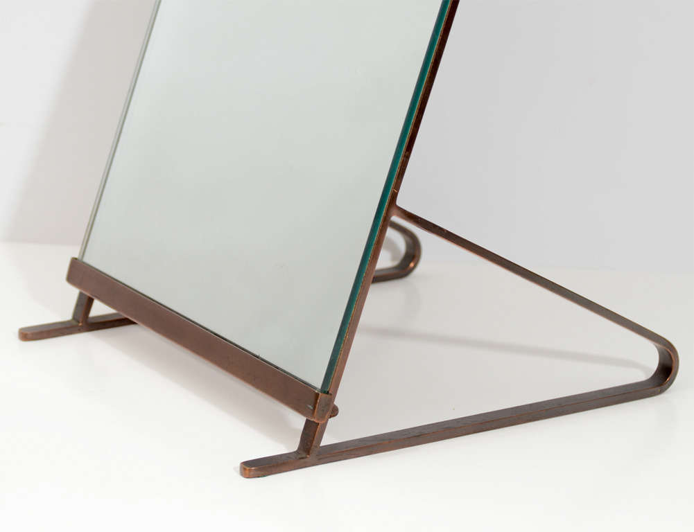 Mid-Century Modern Copper Dressing Mirror