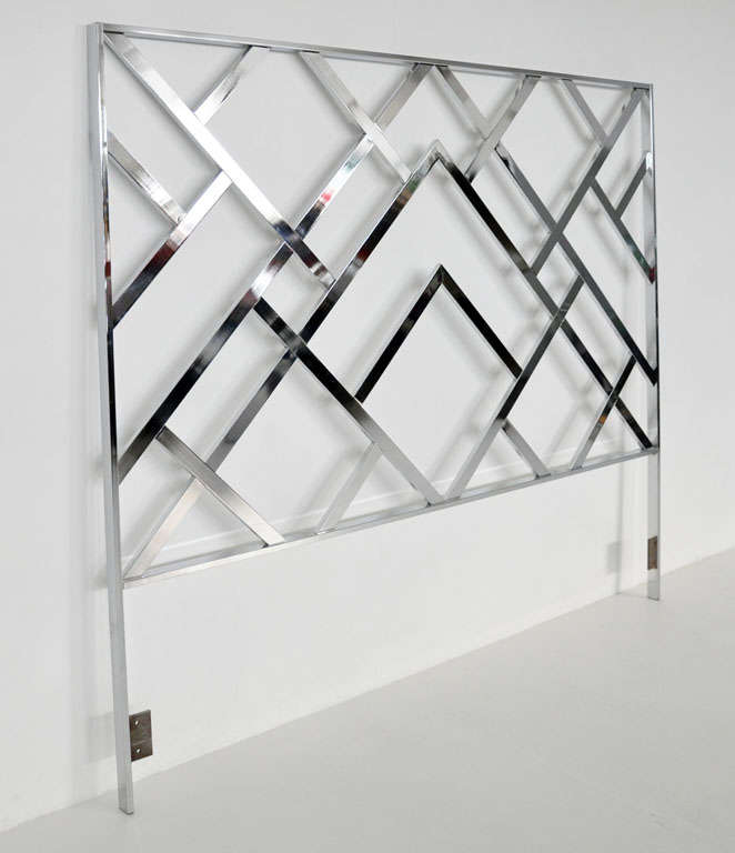 Chrome Fretwork Headboard - King Size