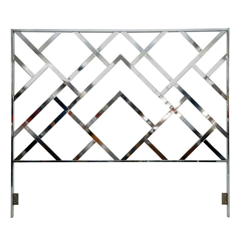 Chrome Fretwork Headboard - King Size