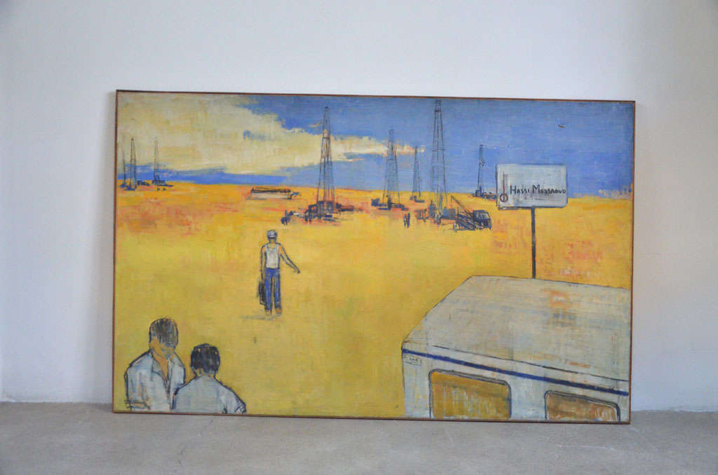 20th century pair of oil on canvas painting signed by Montagne