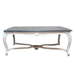 19th century very chic confectioner's table with marble top