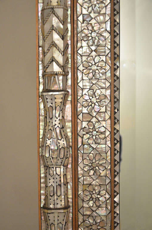 19th century wonderful Syrian mother of pearl wardrobe For Sale 4