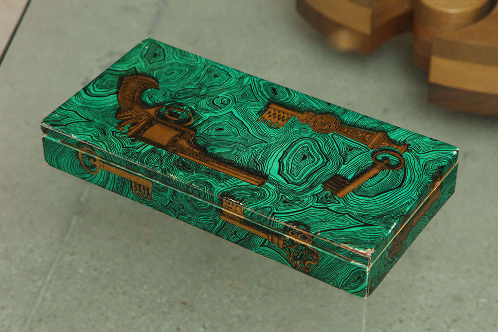 Piero Fornasetti Faux Malachite Box