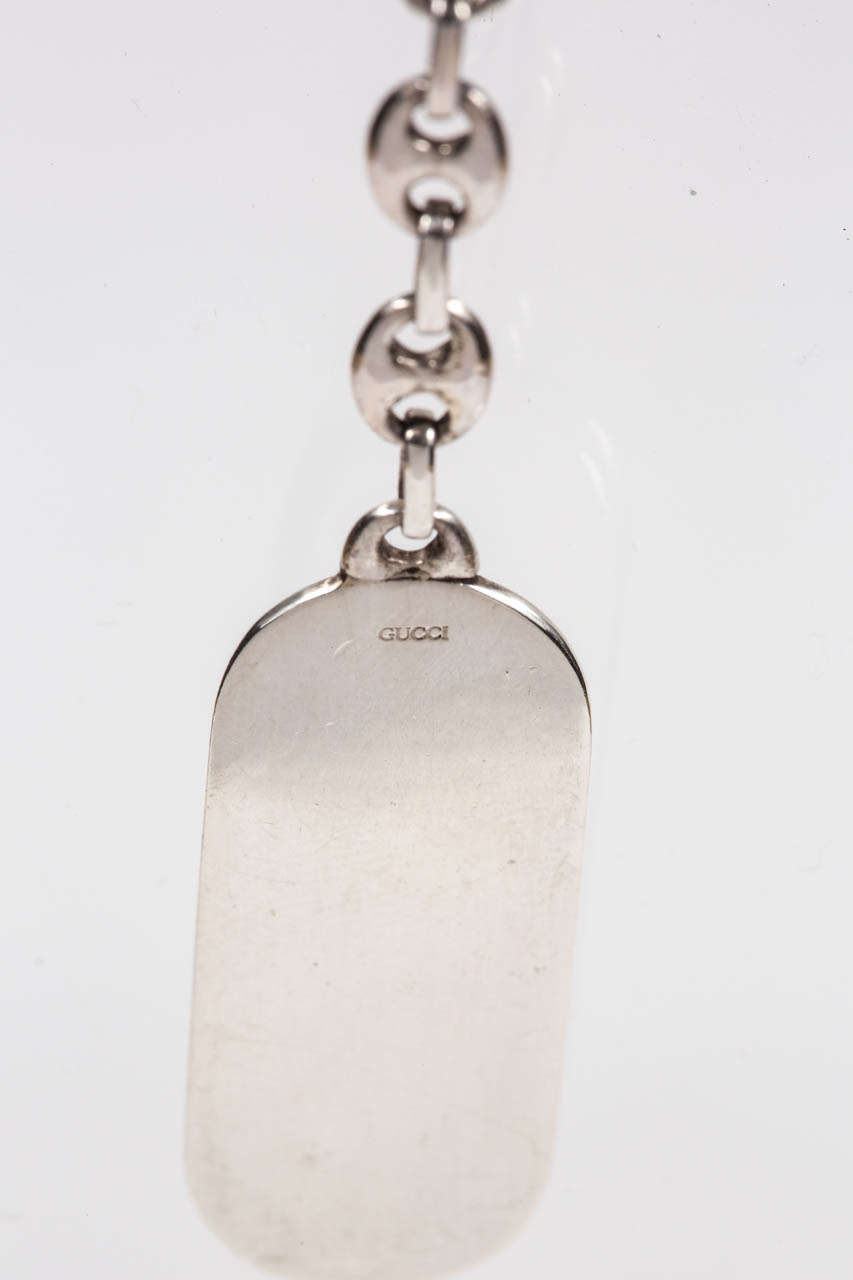 Sterling Silver Keychains by Gucci In Excellent Condition In Palm Desert, CA