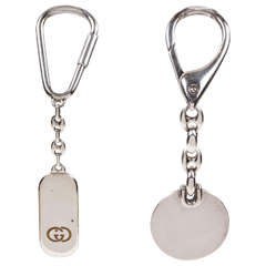 Vintage Sterling Silver Keychains by Gucci