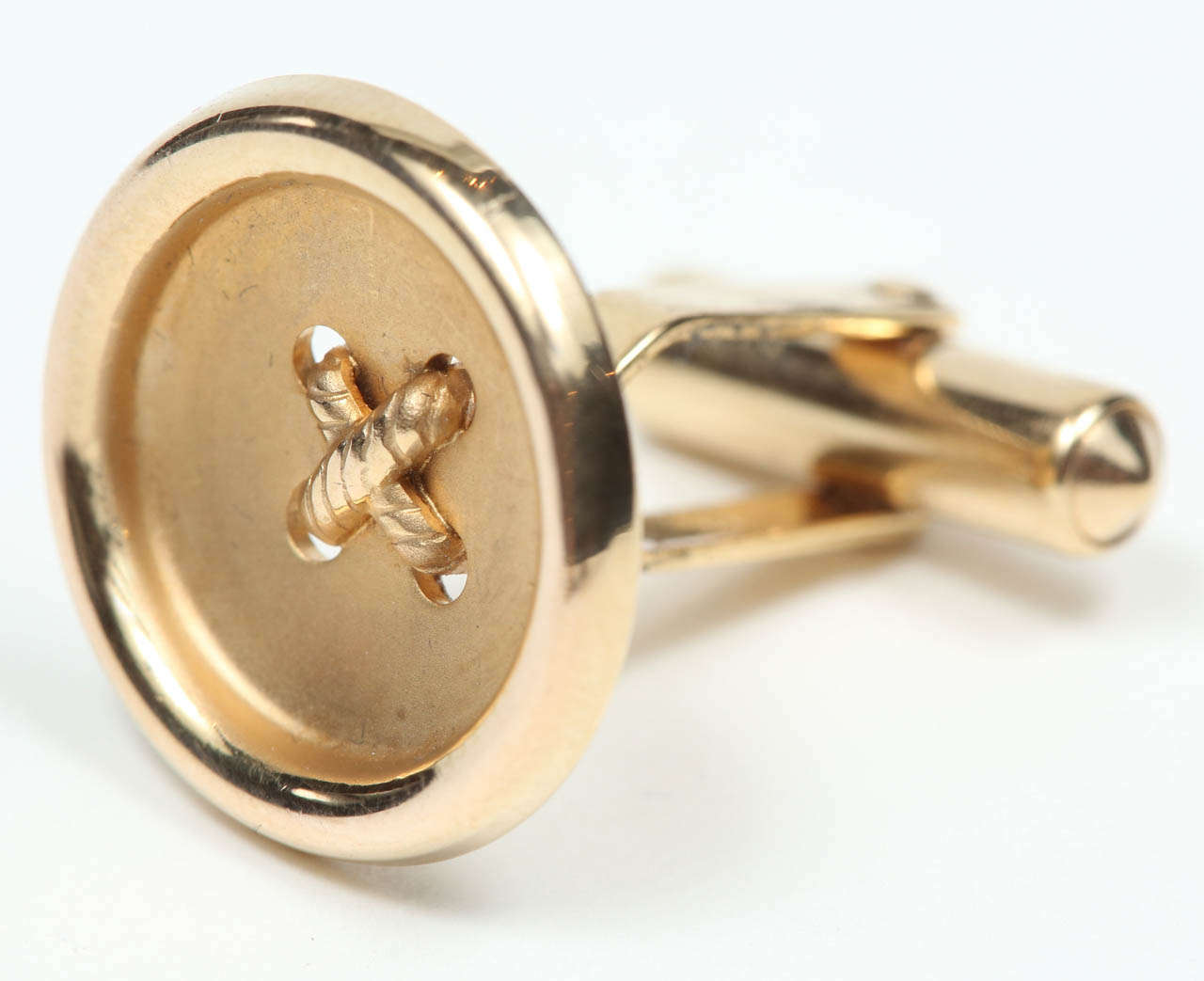 Gold Button Cufflinks
