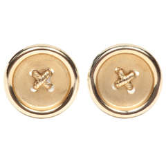 Gold Button Cufflinks