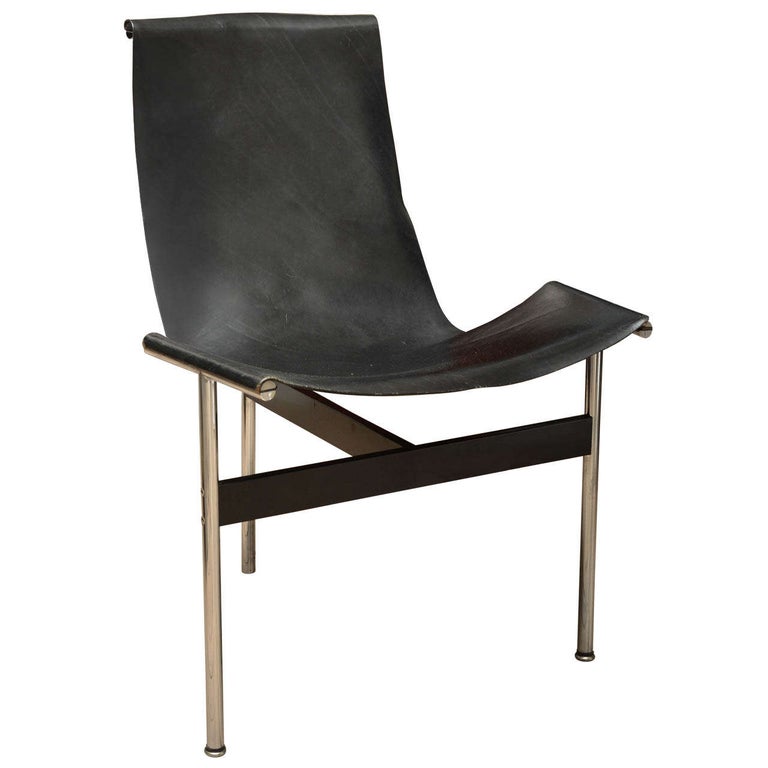 Katavolos Black Leather T-Chair For Sale at 1stDibs