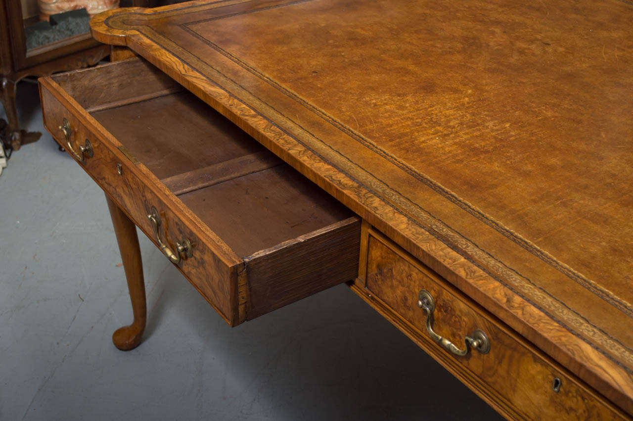 1850's English Walnut Partners Desk 4