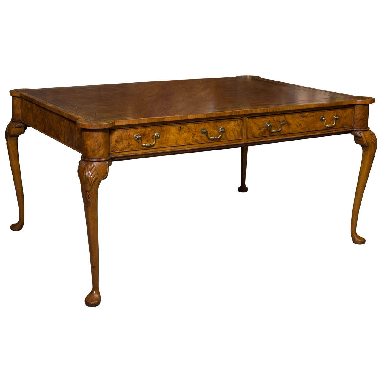 1850's English Walnut Partners Desk