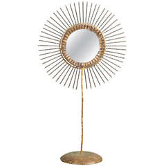 Rare miroir de table Curtis Jere Sunburst c.1967 ***Vente du samedi**