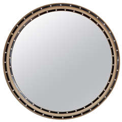 New Round Painted Wall Mirror with Swarovski Crystals