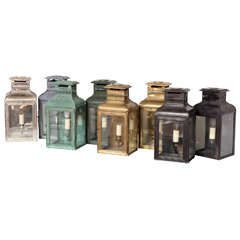 Antique Set of 8 Wall Lanterns from London in Assorted Finishes
