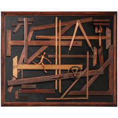 Vintage Folk Art Assemblage of Carpenter
s Tools