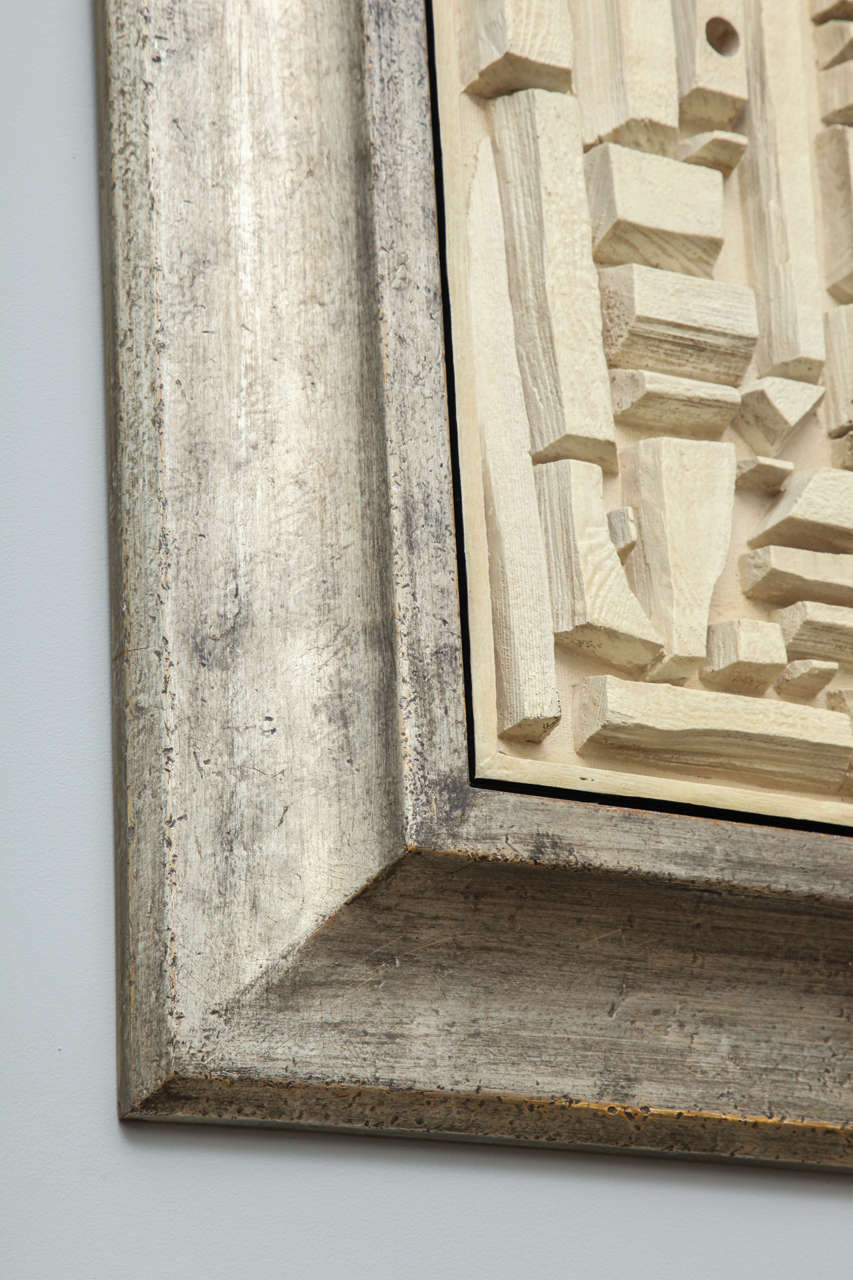 Mid-20th Century Framed Oak Relief