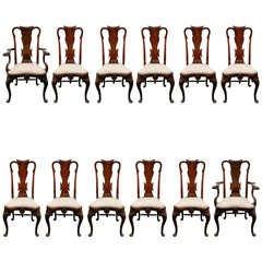 Unique Set of Turn of the Century, English Dining Chairs