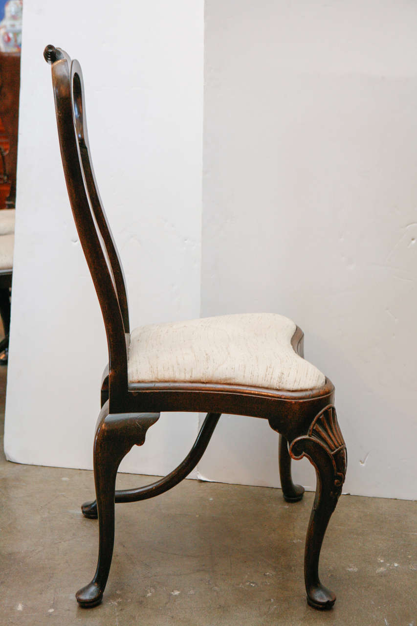Walnut Unique Set of Turn of the Century, English Dining Chairs