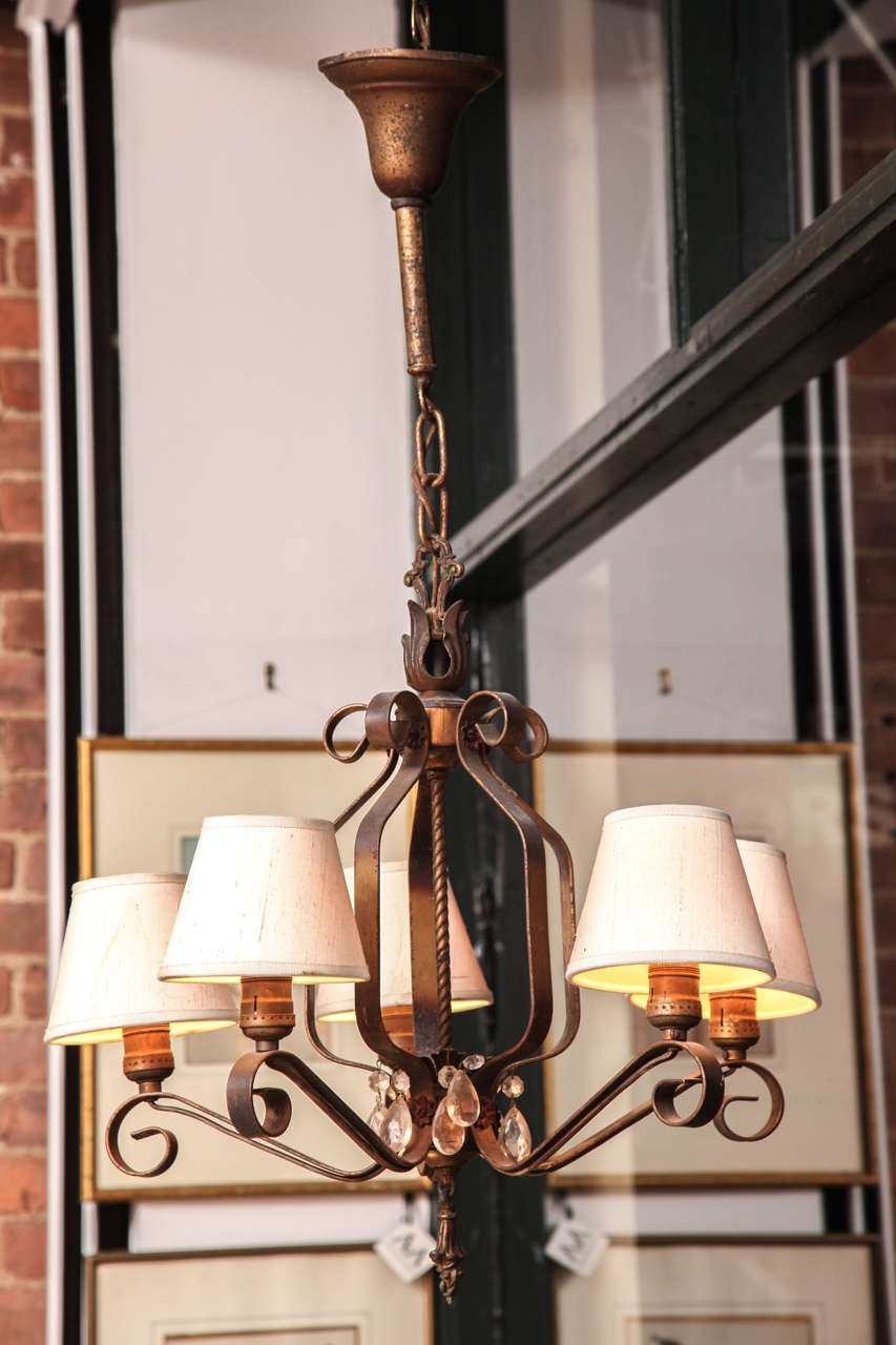 Neoclassical 1900's French Bronze Classic Chandelier
