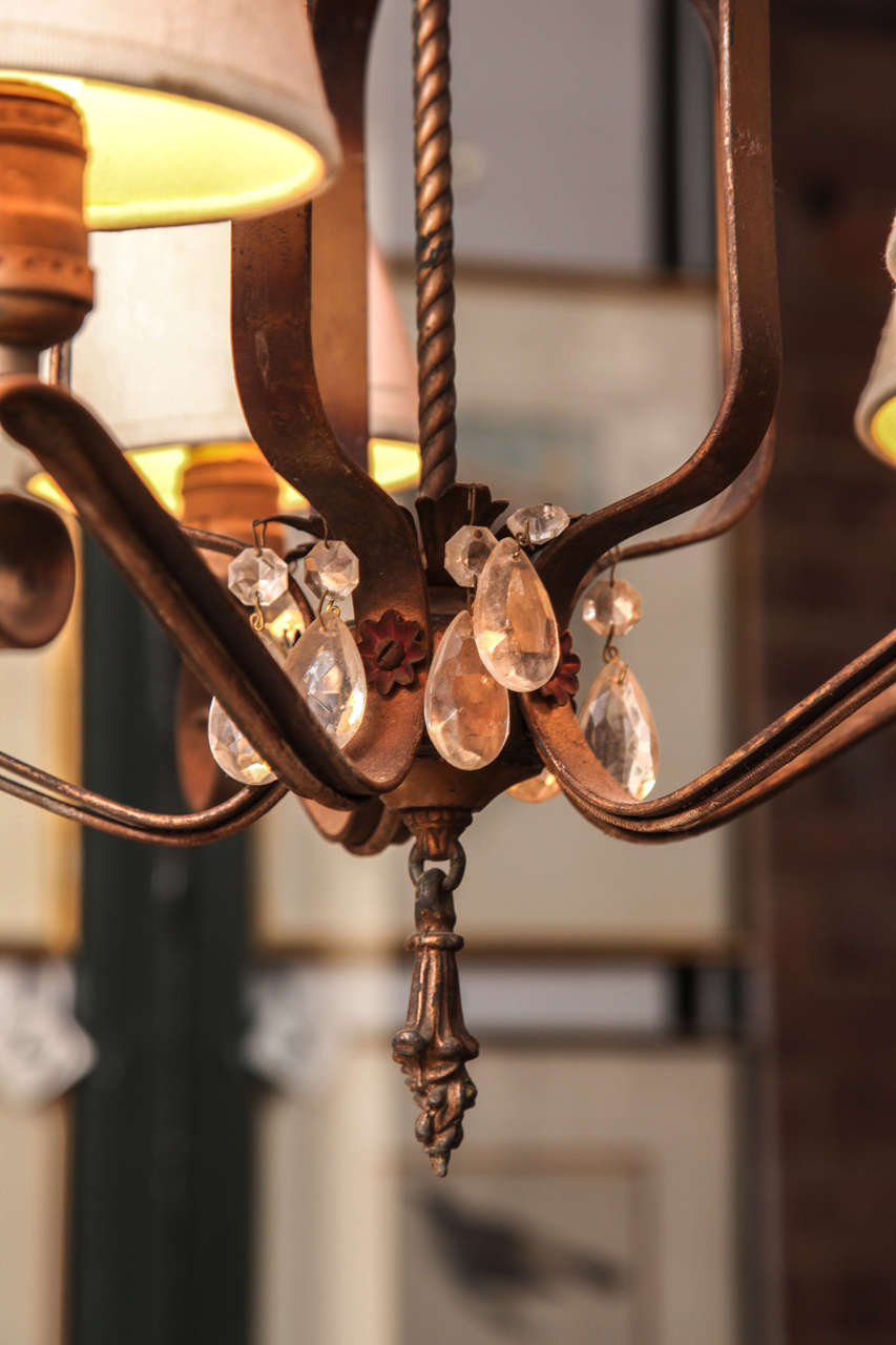 1900's French Bronze Classic Chandelier In Good Condition In New York, NY