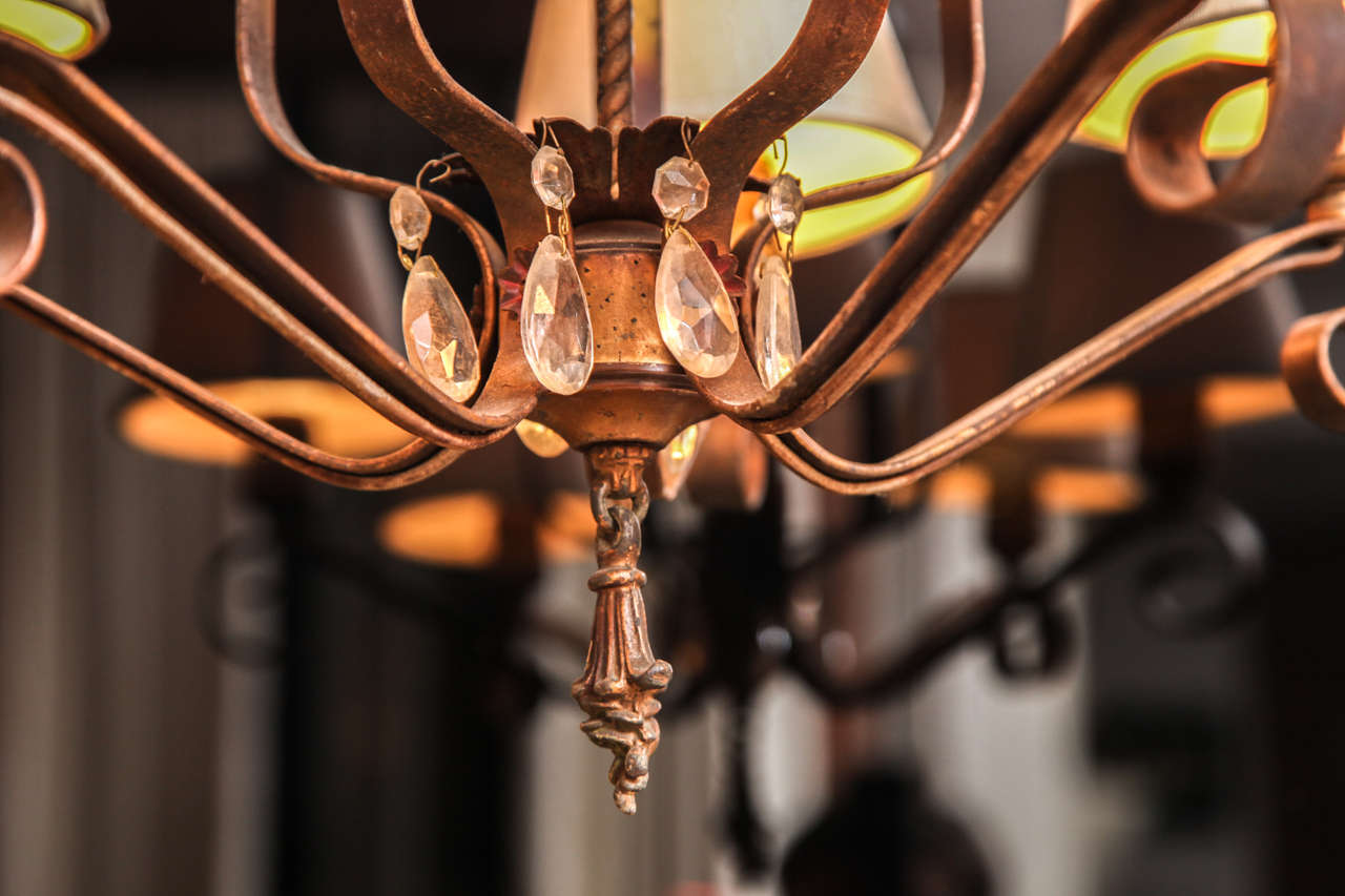 1900's French Bronze Classic Chandelier 4