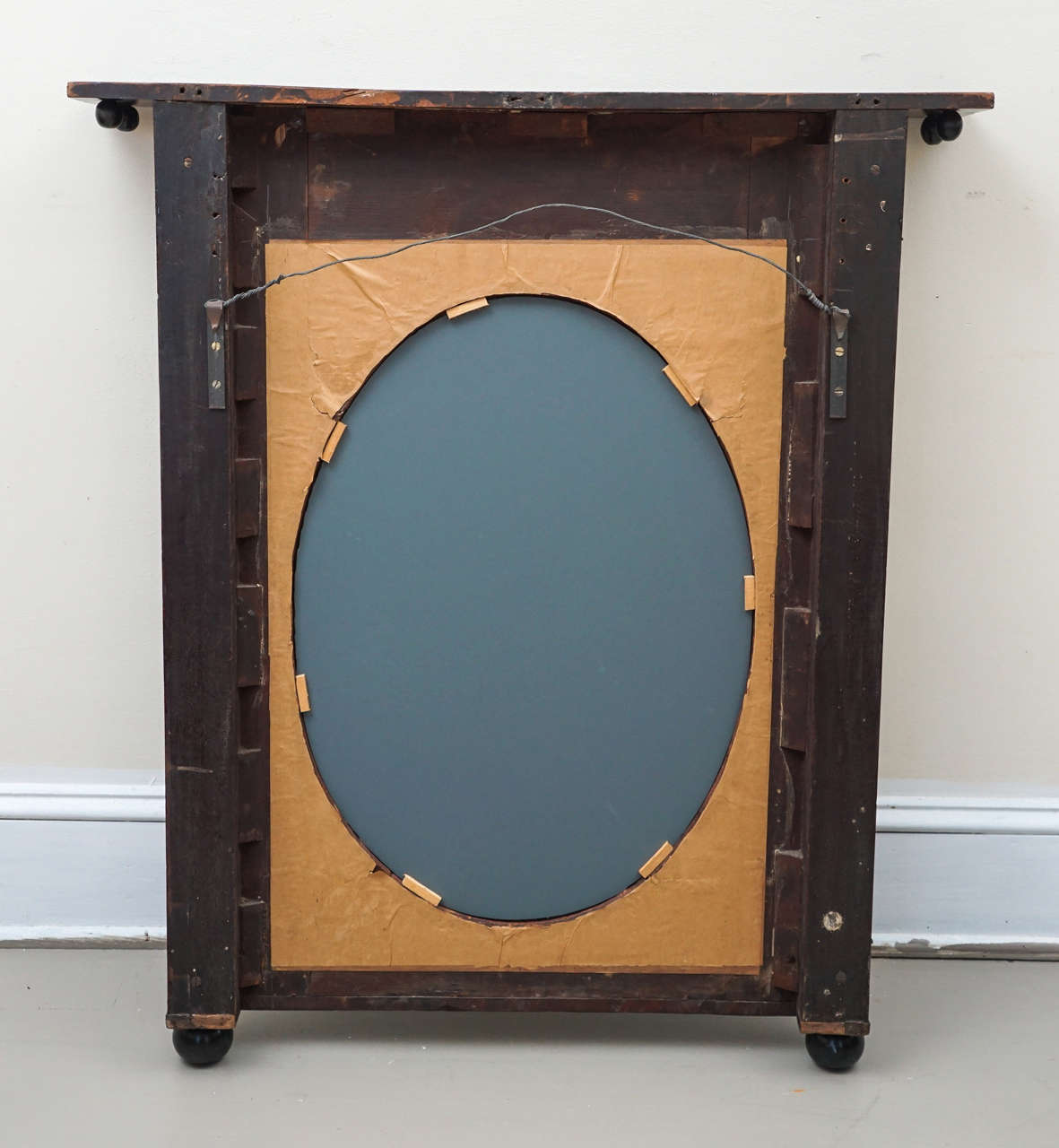 Mirror with Intricate Marquetry Frame, 19th Century, American For Sale 2
