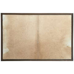 Unusual Large Decorative Platform or Tray of Bronze with Pony Skin Inset