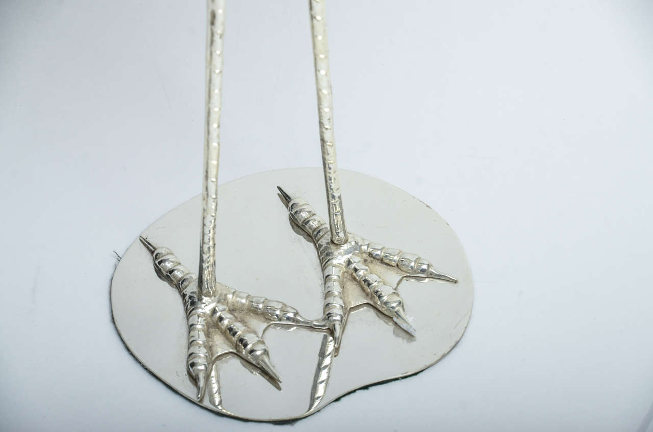 silver flamingo