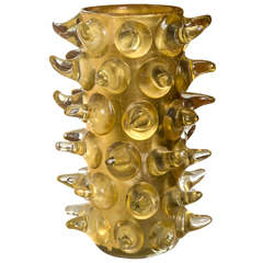 Vase monumental sculptural de Murano, signé par l'artiste