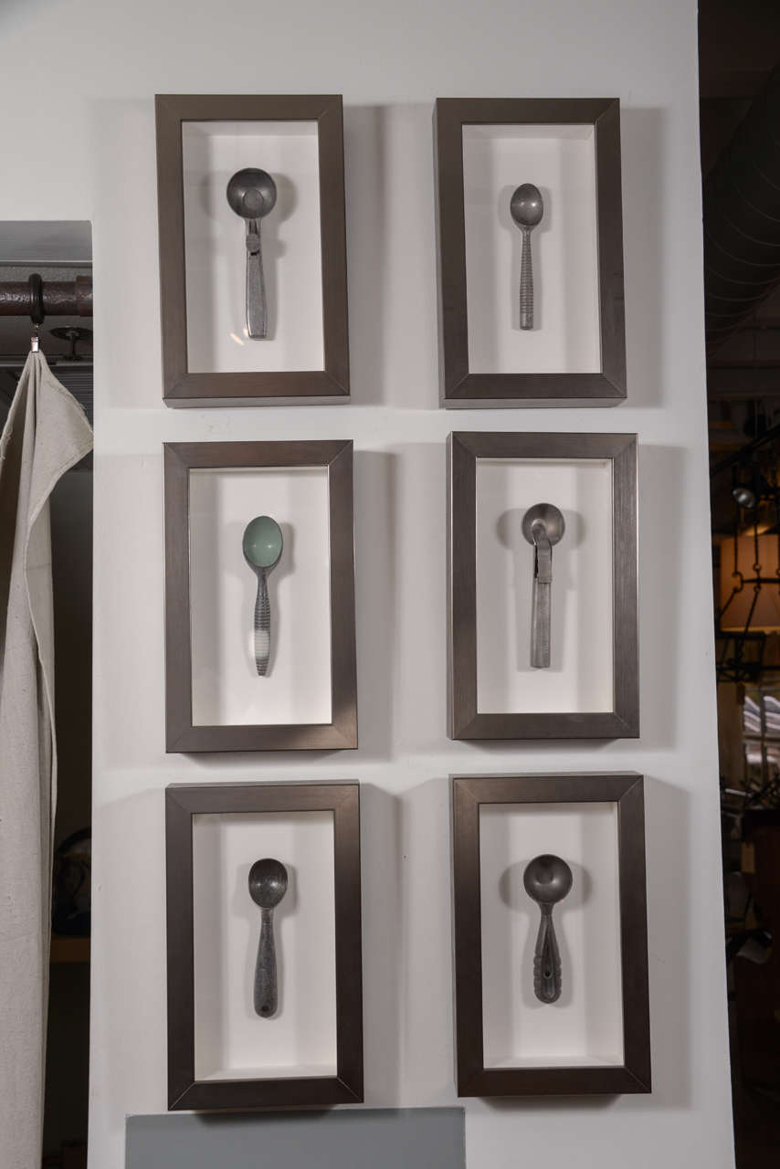 Vintage framed ice cream scoops