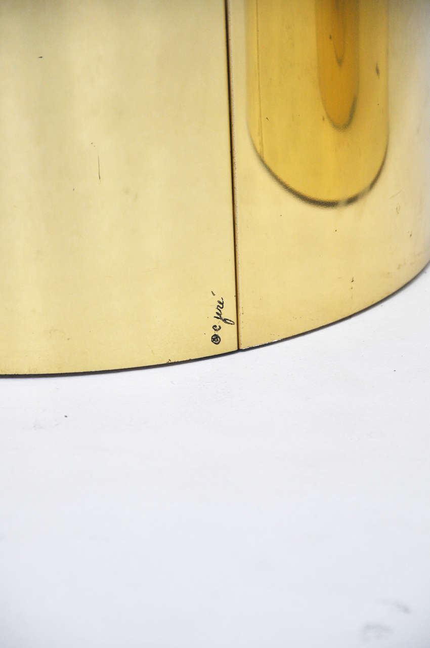 Mid-Century Modern C. Jere Brass Drum End Tables