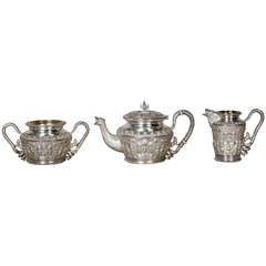 Antique Indian teaset by P. Orr and Sons, Madras, 19th century