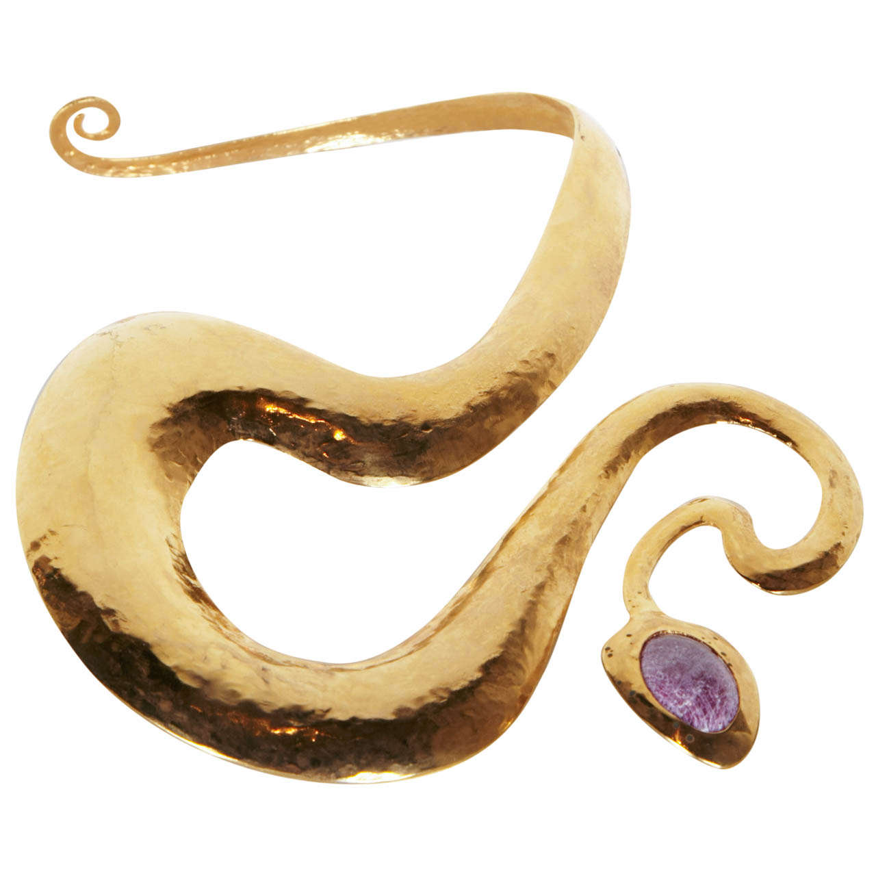 Beautiful Snake Necklace by Philippe Hiquily For Sale