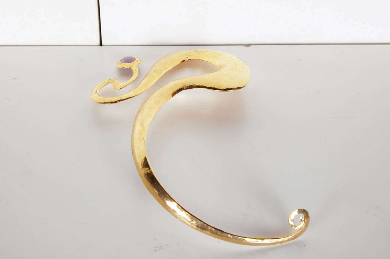 Beautiful Snake Necklace by Philippe Hiquily In Excellent Condition For Sale In Paris, FR