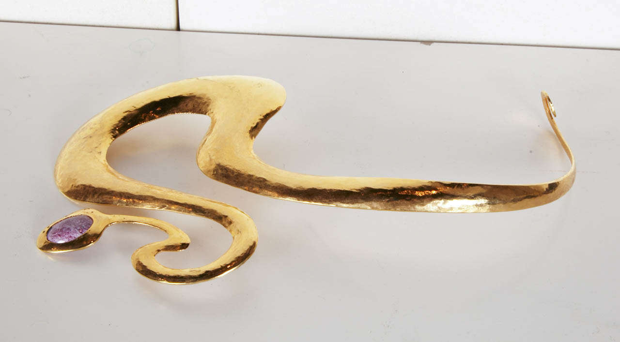 20th Century Beautiful Snake Necklace by Philippe Hiquily For Sale