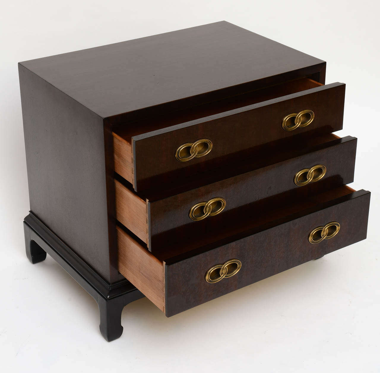 Fine Henredon Mahogany Low Three Drawer Dresser at 1stdibs