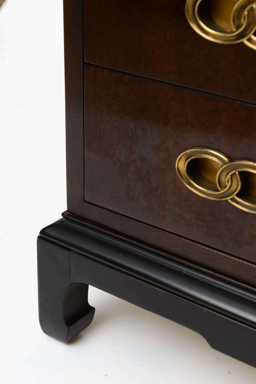 Fine Henredon Mahogany Low Three Drawer Dresser at 1stDibs