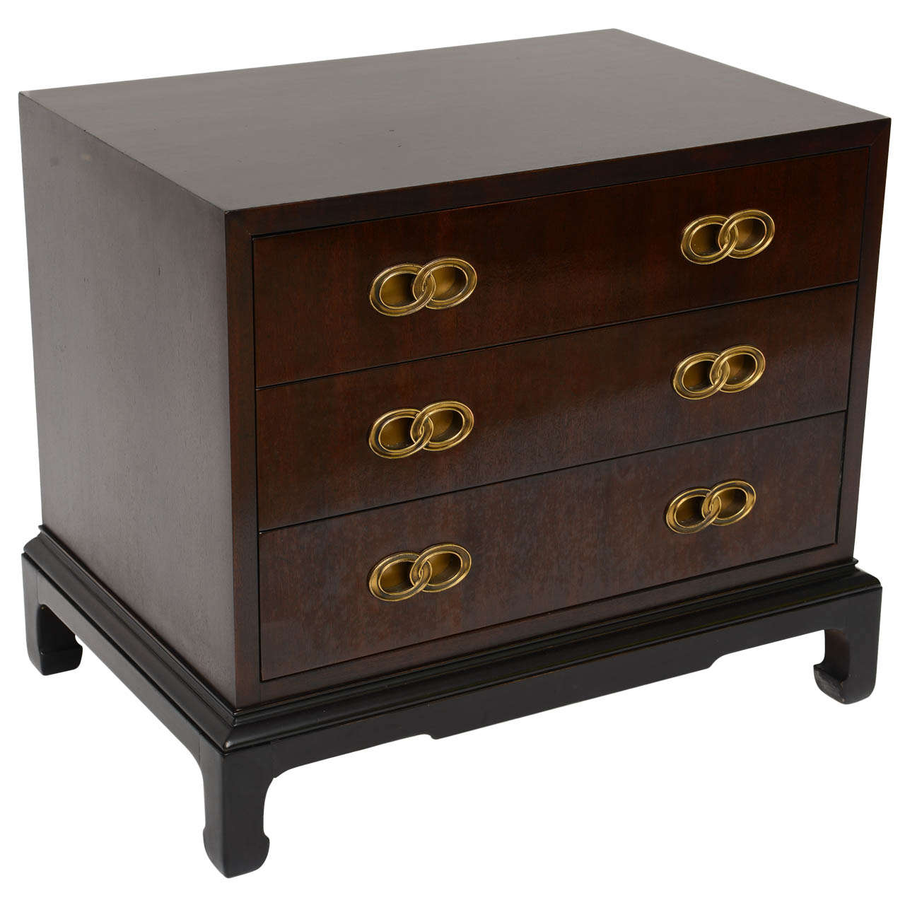 Fine Henredon Mahogany Low Three Drawer Dresser at 1stdibs