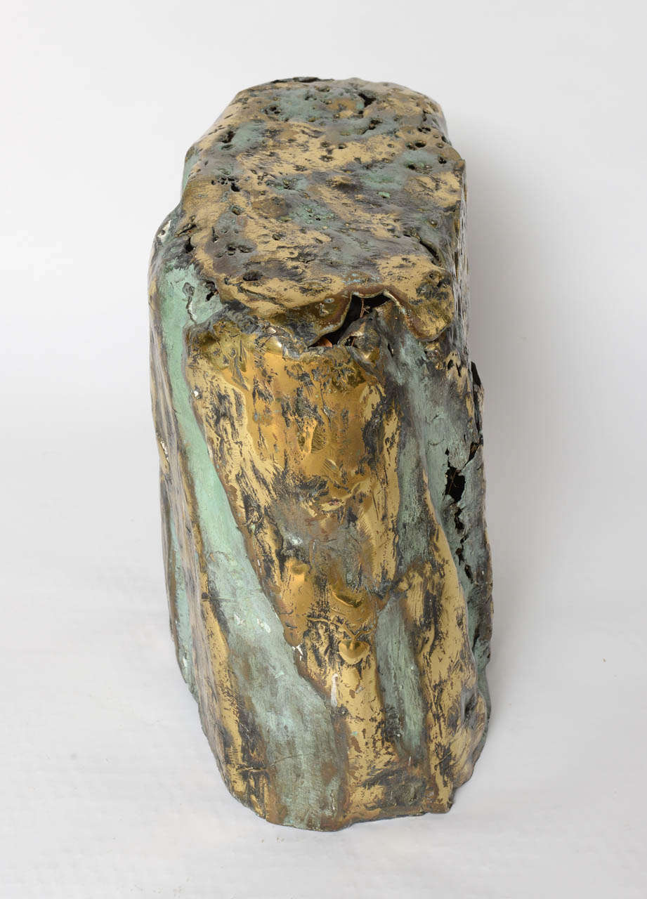 A Brutalist Bronze Sculpture/Stool In Excellent Condition In East Hampton, NY